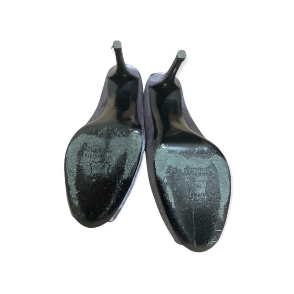 Stuart Weitzman Metallic Grey Kw 97276 Formal Shoes Size 9/12 - Picture 8 of 9